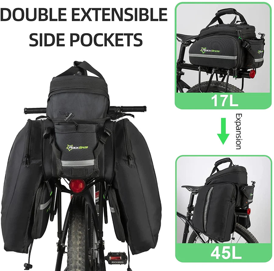 ROCKBROS Bike Panniers for Bicycle Trunk Bag 17L-45L bag Waterproof