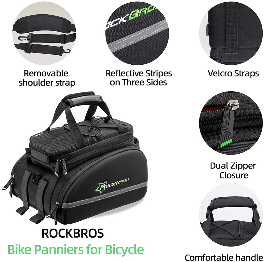 ROCKBROS Bike Panniers for Bicycle Trunk Bag 17L-45L bag Waterproof