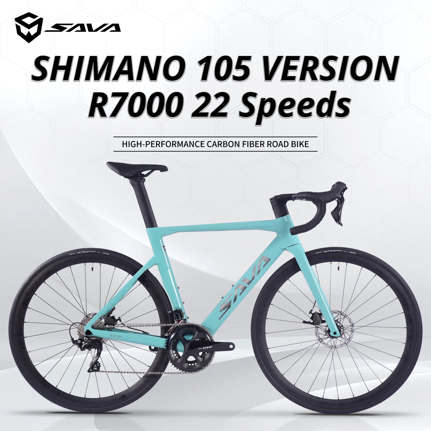 SAVA Aurora A7 Pro 20th Anniversary Carbon Fiber Road Bike, with CE UCI Certified, Shimano105 22 Speed Adult Racing Bike