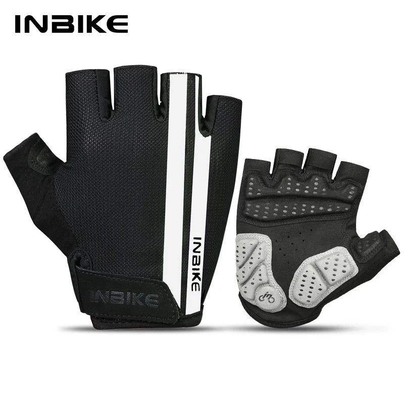 INBIKE Unisex Cycling Gloves Gel Padded Half Finger Shockproof Breathable MTB Road Bike Gloves for Men And Women in Multiple Colors
