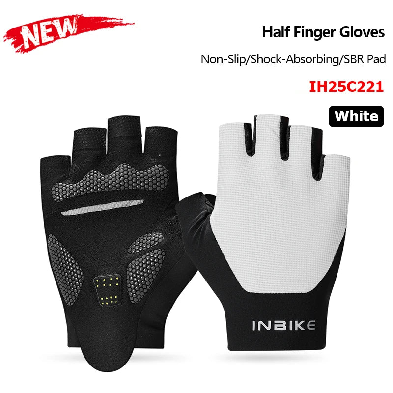 INBIKE Half Finger Cycling Gloves Breathable Shock-Absorption MTB Bicycle Gloves for Men And Women Summer Outdoor Sports Accessories