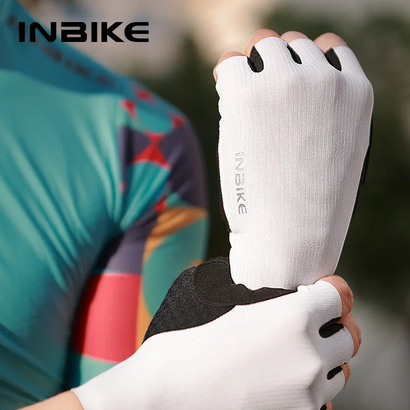 INBIKE 2023 Road Bike Riding Gloves Shock Absorption Cycling Gloves Half Finger MTB Gloves For Bicycle