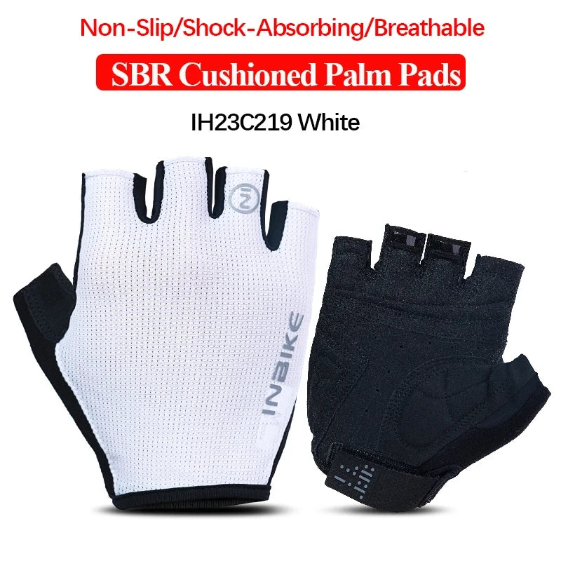 INBIKE Shockproof GEL Pad Half Finger Cycling Gloves Men Women Summer Sport Gym Fitness MTB Bicycle Gloves - Blue Red Black Green Grey