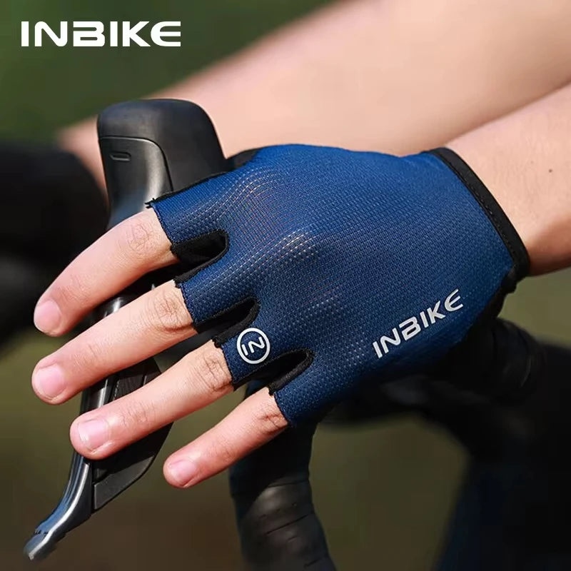 INBIKE Half Finger Cycling Gloves Breathable Shock-Absorption MTB Bicycle Gloves for Men And Women Summer Outdoor Sports Accessories