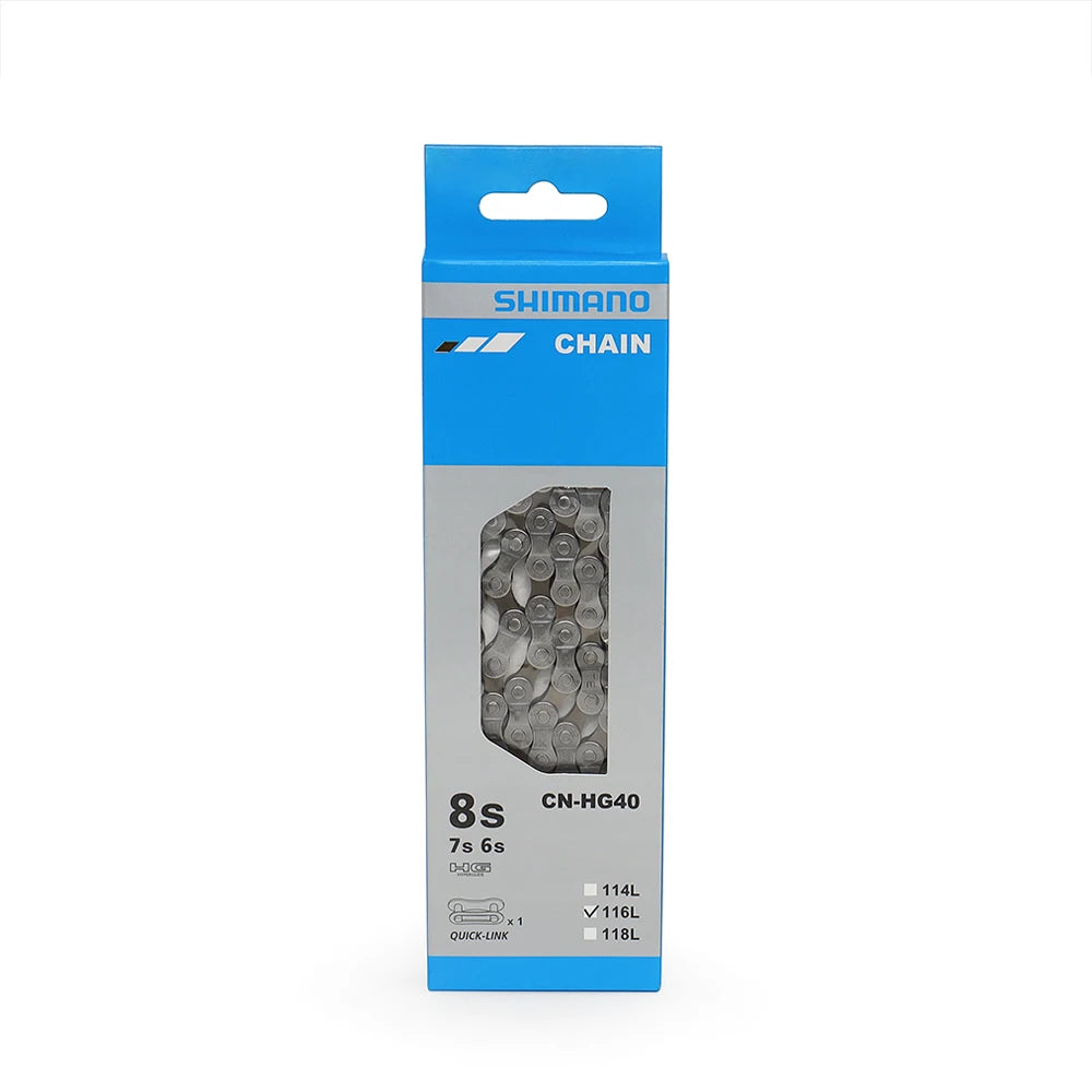 SHIMANO TOURNEY CN HG40 Bicycle Chain 116 Links Quick Link 6/7/8 Speed Compatible with Mountain Bike Original Cycling Parts