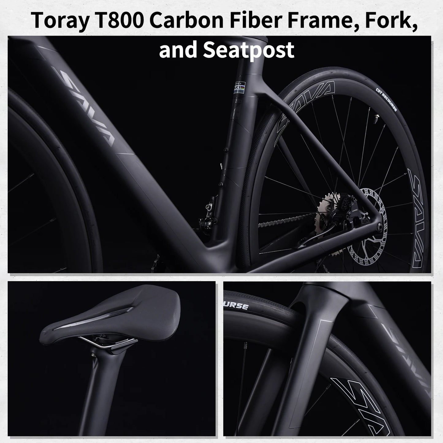 SAVA A4 Carbon Fiber Road Bike, with SHIMANO TIAGRA R4700, 20-speed Gear Set, 700C Adult Race Bike