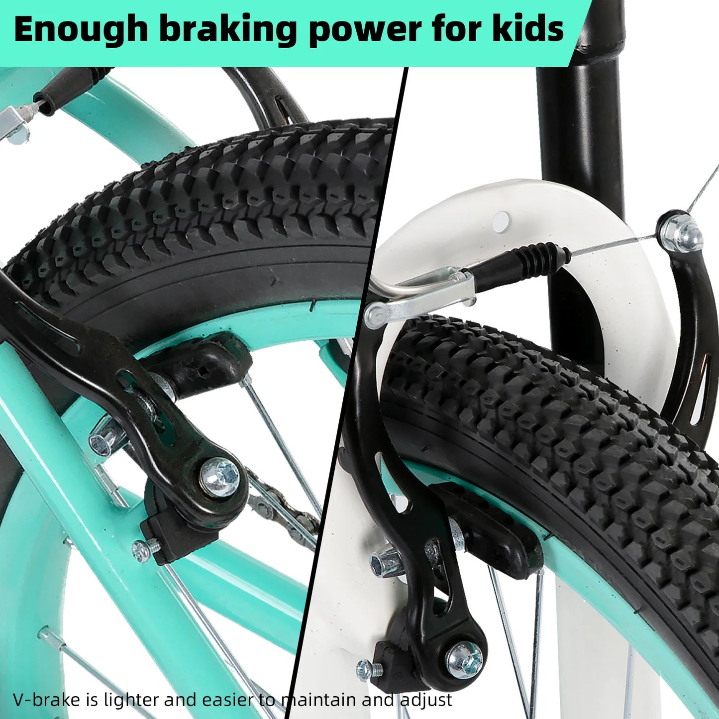 Hiland 20 Inch Kids Mountain Bike for Boys, Girls, Single Speed Kids Bicycles with Dual Handbrakes and Kickstand 