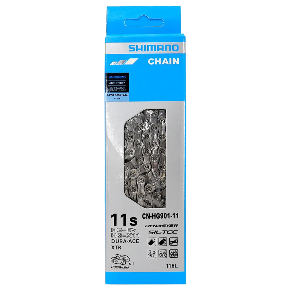 SHIMANO 11-Speed Bicycle Chain for MTB & Road Bike Quick-Link Compatible CN HG601 HG701 HG901 Original Bike Chain 11V 116L