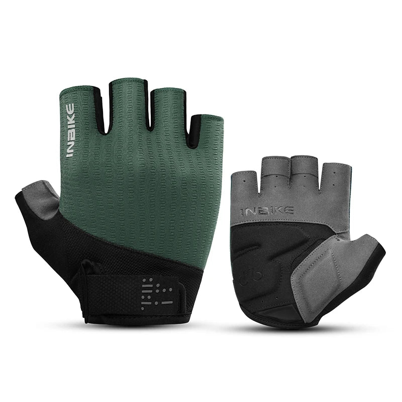 INBIKE Summer Bicycle Gloves Half Finger Shock Absorbing MTB Cycling Gloves Pad Mountain Outdoor Road Bike Gloves for Men Women