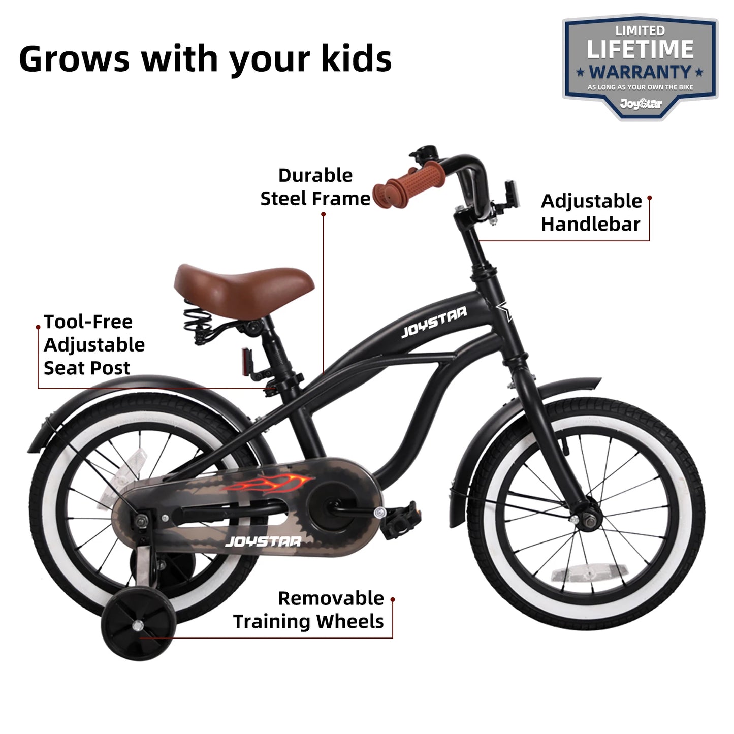 JOYSTAR 12/14/16 inch 6 Color Kids Children Bike With Training Wheel Princess Kids Bicycles Girls Bike Foot Break BSCI