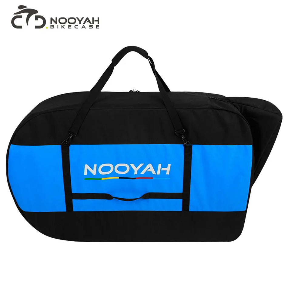 NOOYAH BK014 Bike Bag Bike Transport No Need Remove Handlebars, Wheels, MTB, Road Bike Case Three-Layer Fabric Foldable 2-in-1 Multi-Bag