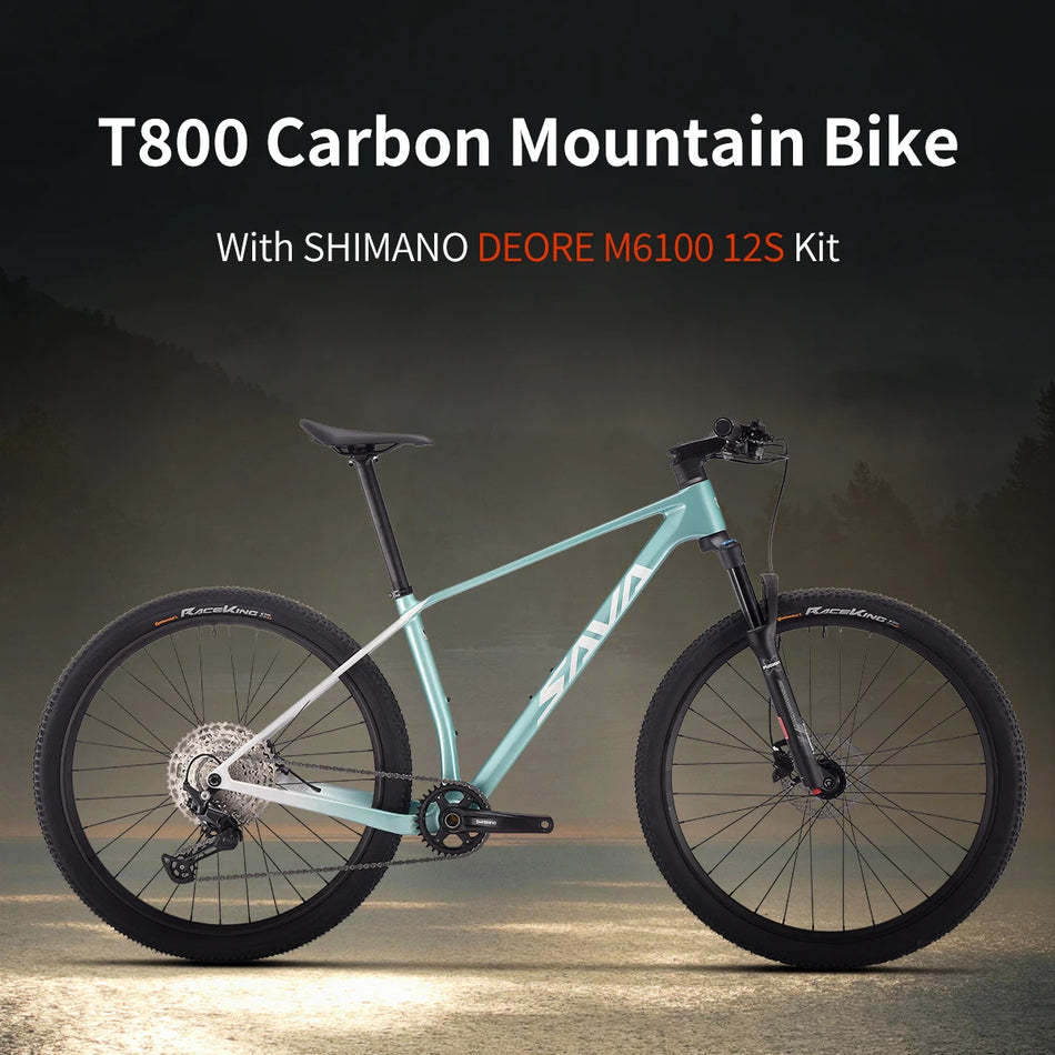 SAVA Lantop 612: High-Performance Carbon Fiber MTB with Shimano Deore M6100 12-Speed