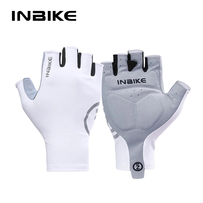INBIKE Women's Padded Half-Finger Cycling Gloves Summer Shock-Absorbing MTB Bicycle Accessories Road Bike Glove