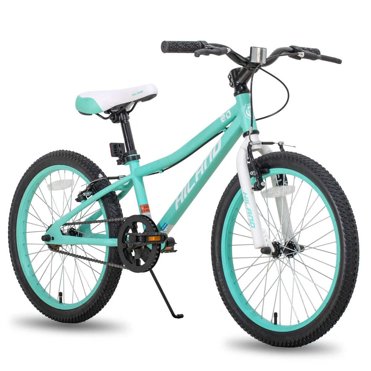 Hiland 20 Inch Kids Mountain Bike for Boys, Girls, Single Speed Kids Bicycles with Dual Handbrakes and Kickstand 