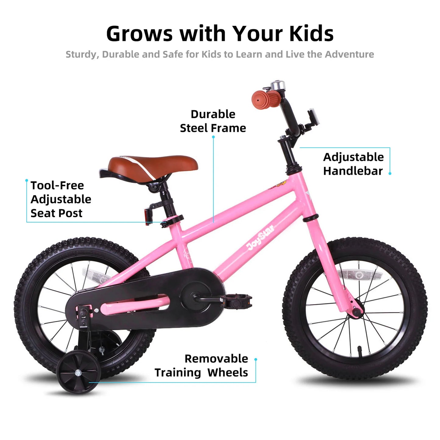 JOYSTAR Kids Bike for 2-12 Years Old Boys and Girls, 12-20 Inch BMX Kids Bike with Training Wheels, Kids and Toddlers Kids Bike