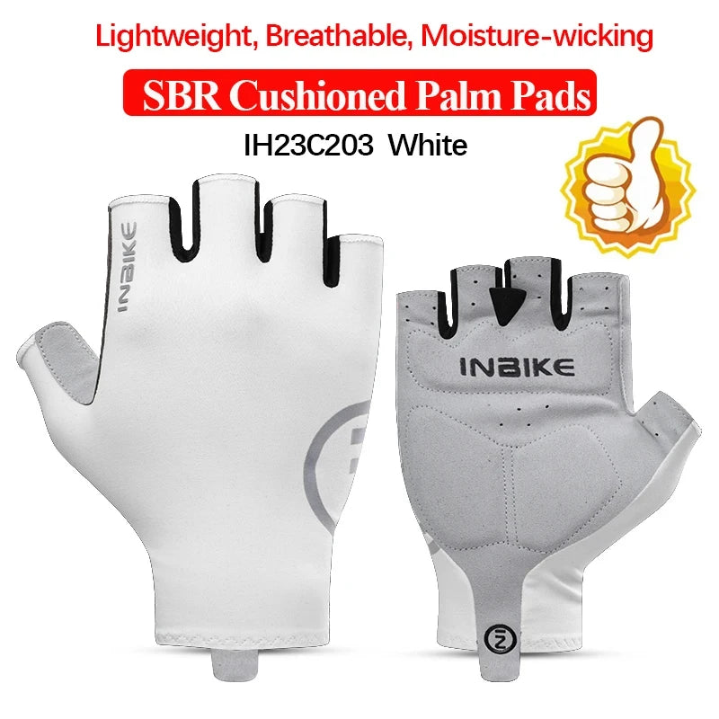 INBIKE Shockproof GEL Pad Half Finger Cycling Gloves Men Women Summer Sport Gym Fitness MTB Bicycle Gloves - Blue Red Black Green Grey