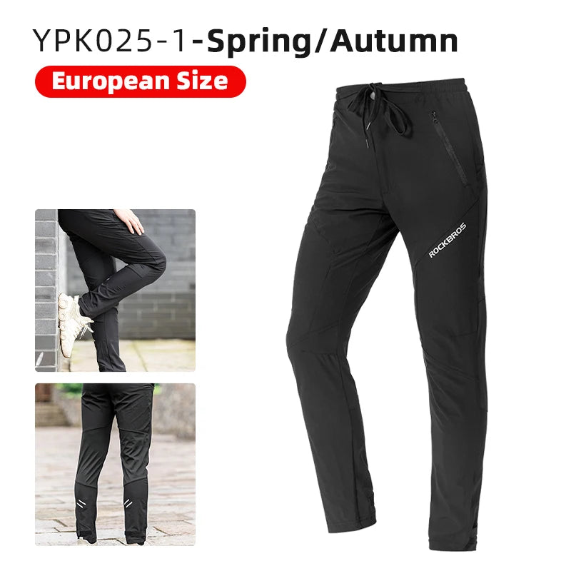 ROCKBROS Quick Drying Cycling Pants Men Women Breathable MTB Road Bike Trousers Spring Summer Sportswear Elastic Comfortable