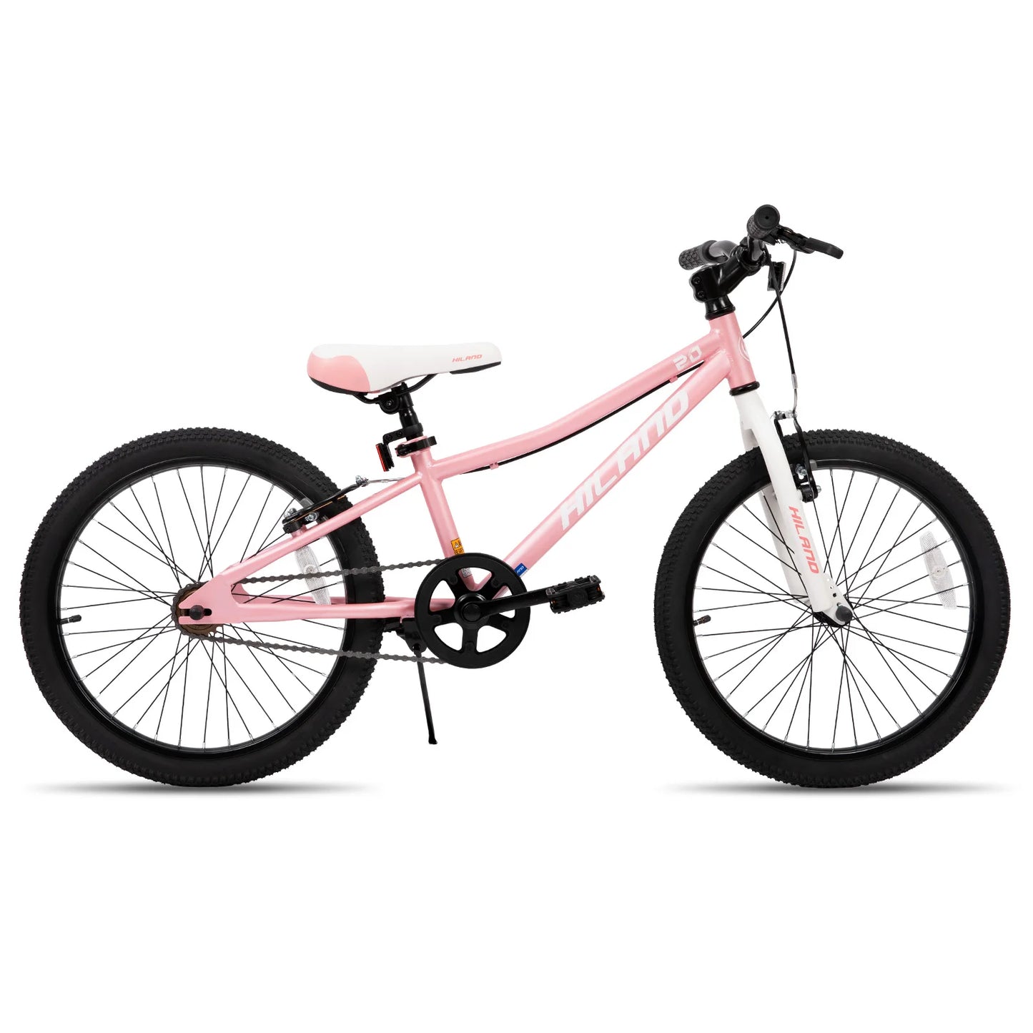 Hiland 20 Inch Kids Mountain Bike for Boys, Girls, Single Speed Kids Bicycles with Dual Handbrakes and Kickstand 