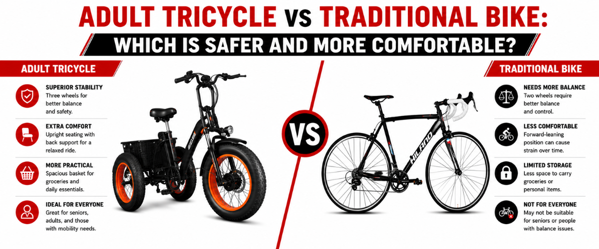 Adult Tricycle vs Traditional Bike: Which Is Safer and More Comfortable?