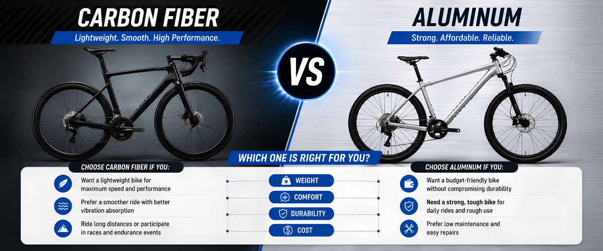 Carbon Fiber vs Aluminum Bike Frame: Which Material Is Right for You?