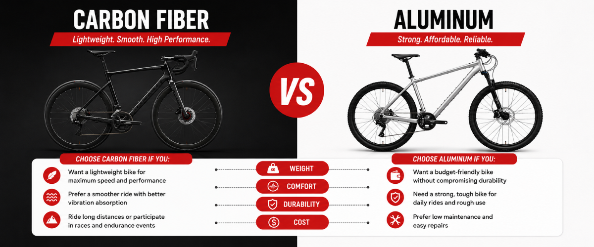 Carbon Fiber vs Aluminum Bike Frame: Which Material Is Right for You?