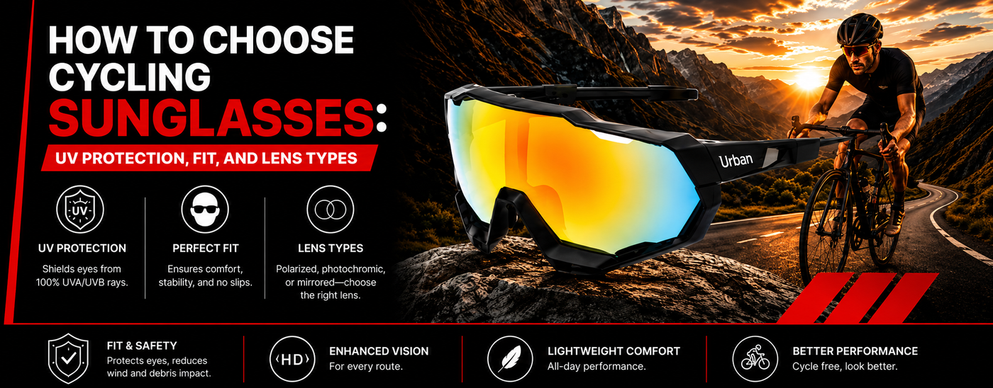 How to Choose Cycling Sunglasses: UV Protection, Fit, and Lens Types