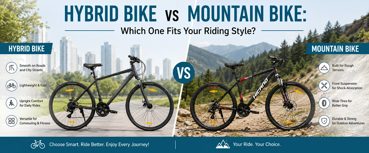Hybrid Bike vs Mountain Bike: Which One Fits Your Riding Style?