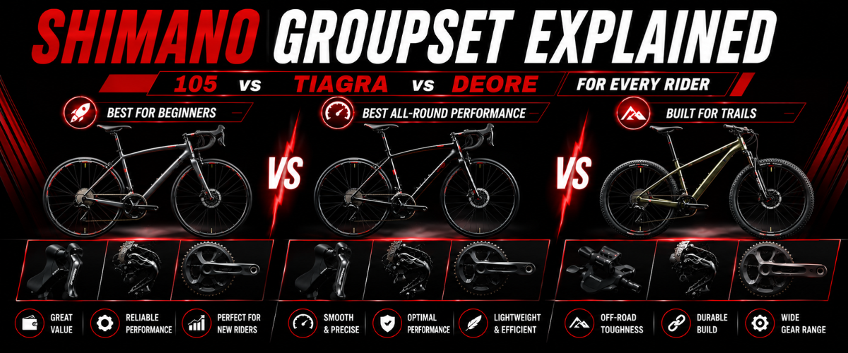 Shimano Groupset Explained: 105 vs Tiagra vs Deore for Every Rider