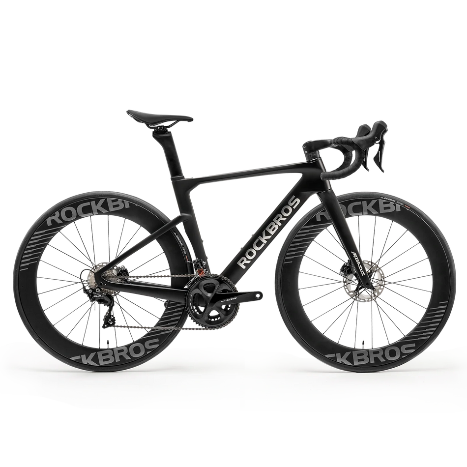 PGZ Carbon Fiber Road Bike – Lightweight Performance Road Bicycle (Black/White)