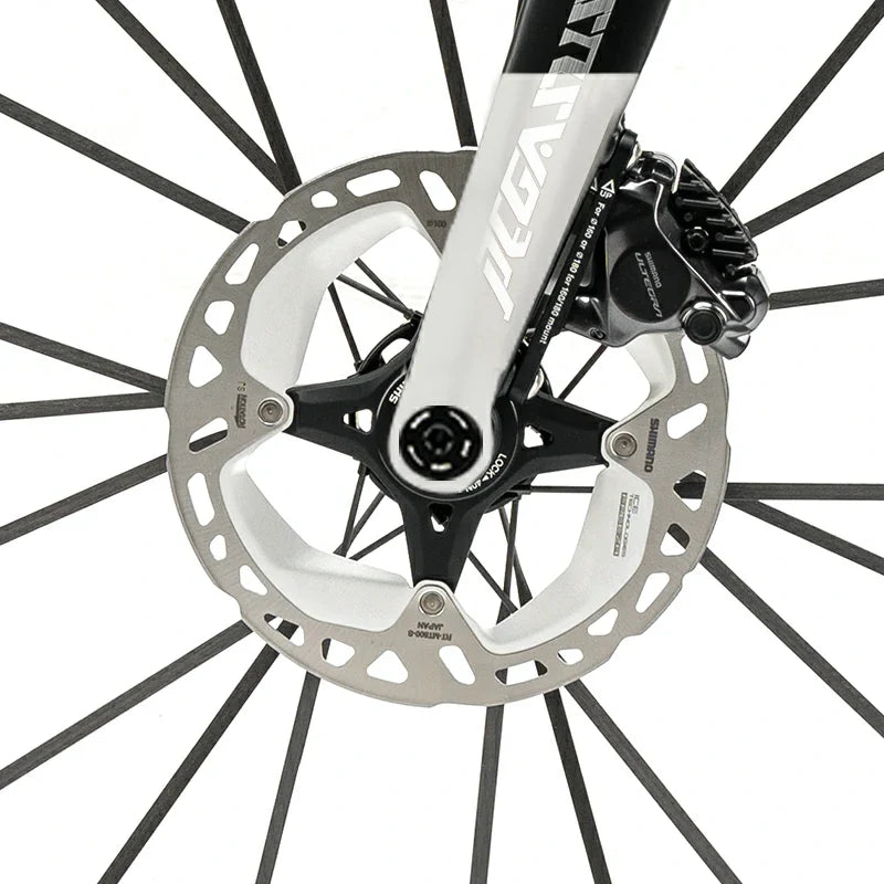 RockBros PGZ Carbon Fiber Road Bike – Black & White Lightweight Racing Bicycle