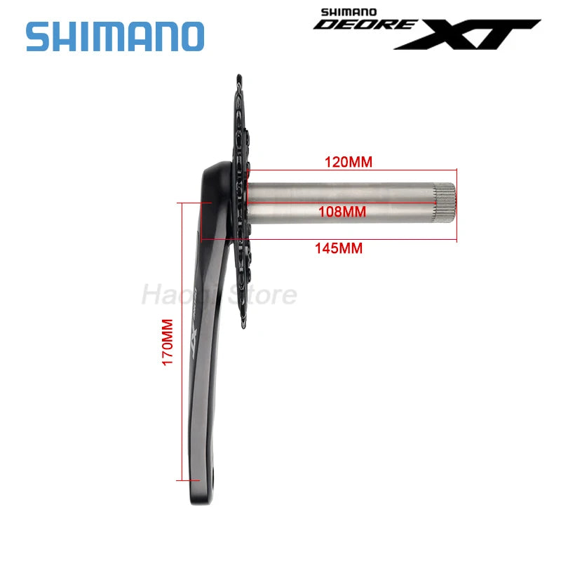 SHIMANO DEORE XT - HOLLOWTECH II - MTB Crankset - 172 mm Q-Factor - 1x12-speed