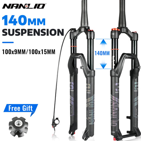 Nanlio X7 PRO 140mm Suspension Fork – Rebound Adjust Remote Lockout - Suspension Forks
