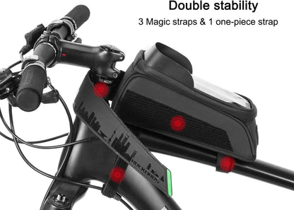 ROCKBROS Bike Phone Mount Bag Waterproof Front Frame Bag under 6.5"
