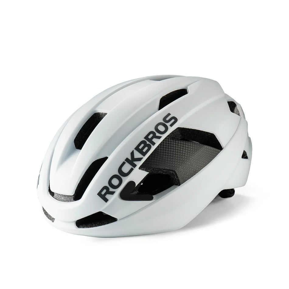 ROCKBROS Carbon Fiber Cycling Helmet – Lightweight Ventilated Road Bike Helmet with Antibacterial Lining & Adjustable 3D-GRID Fit