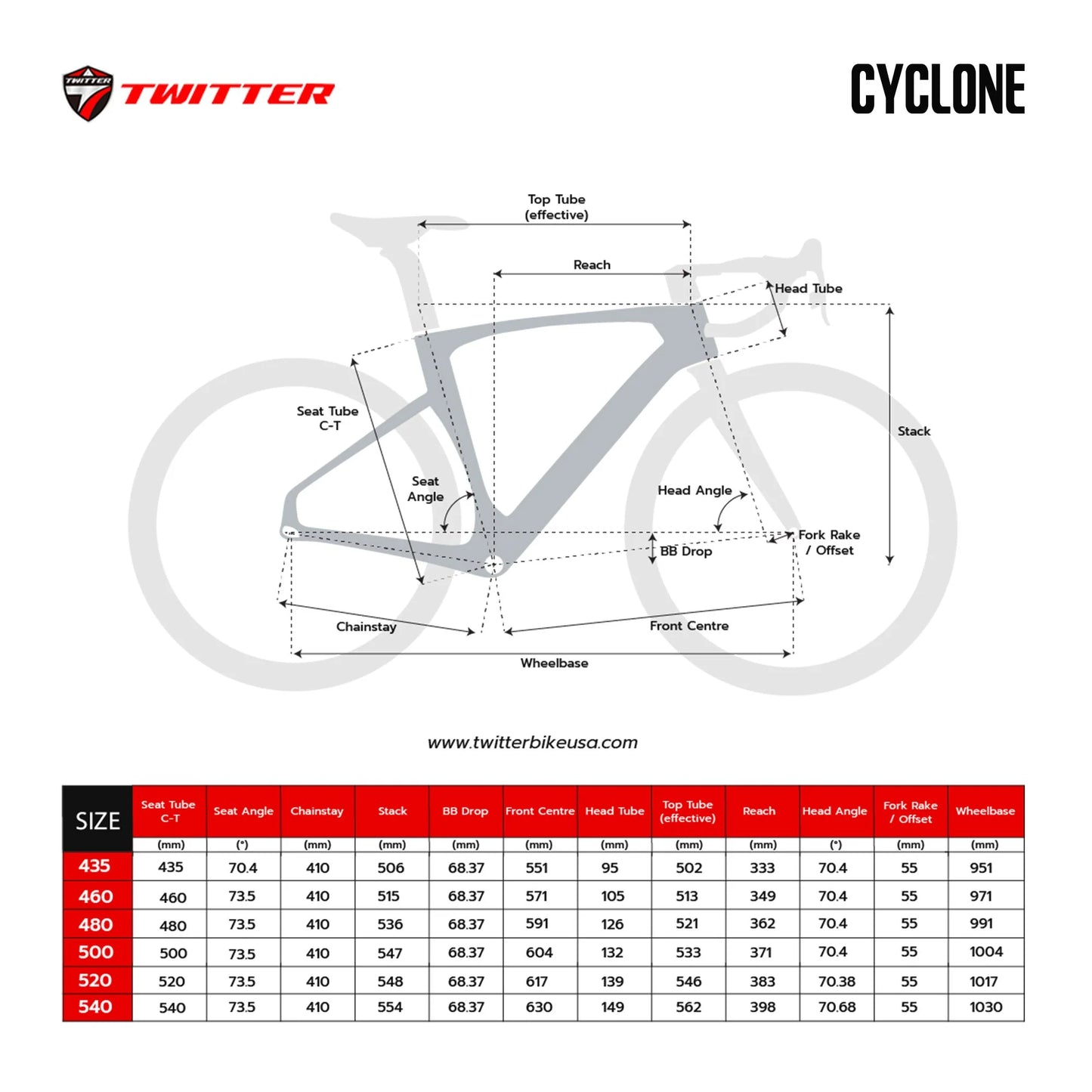 TWITTER CYCLONE 2025 - 3rd Gen - SHIMANO R7120 24 Speed - Carbon Road Bike