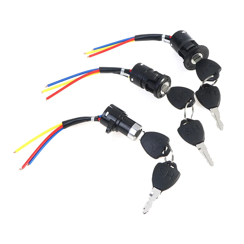 Universal Electric Bicycle Power Lock Battery Car Lock Ignition Switch Key Power Switch