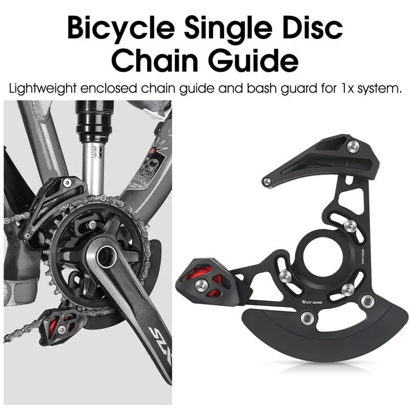 WEST BIKING Bicycle Single Disc Chain Guide