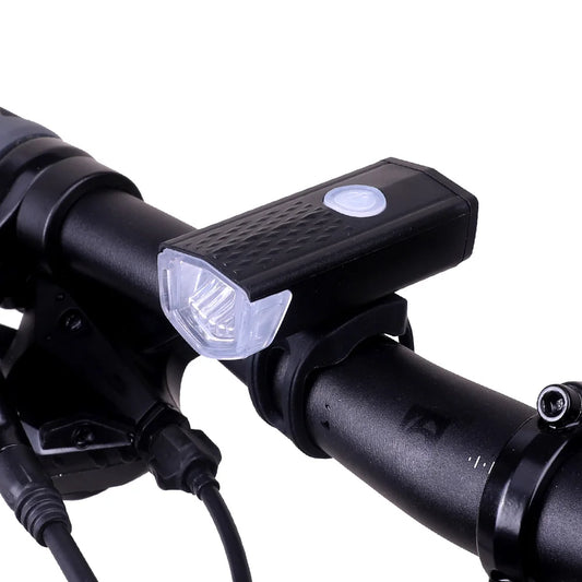 HILAND 300 Lumen Bicycle Light Rechargeable Front Handlebar LED Light Waterproof  with Handlebar Mount and Side Lights