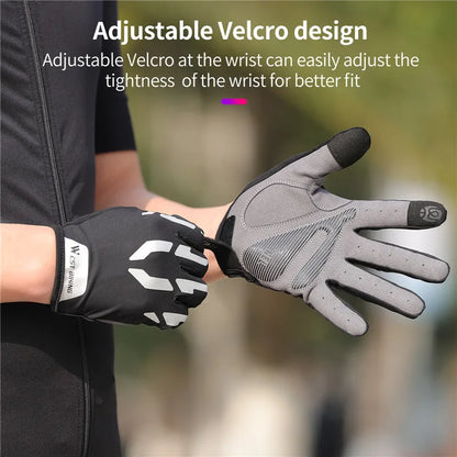WEST BIKING Reflective Cycling Sports Gloves Touch Screen Breathable Men Women