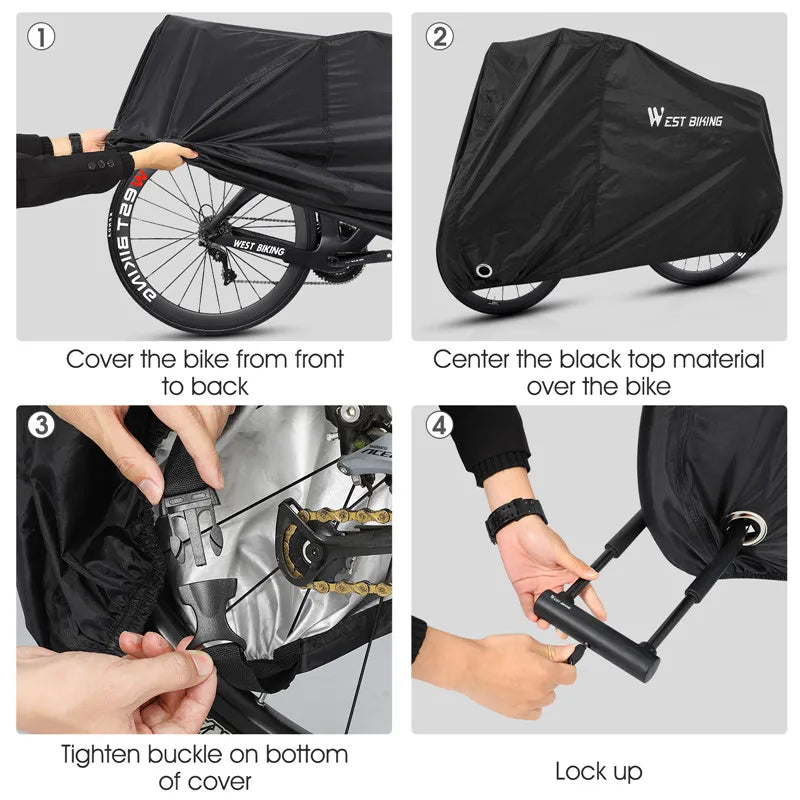 West Biking Bicycle Waterproof Anti-dust Wheels Frame Cover for 1 or 2 Bikes  Accessories
