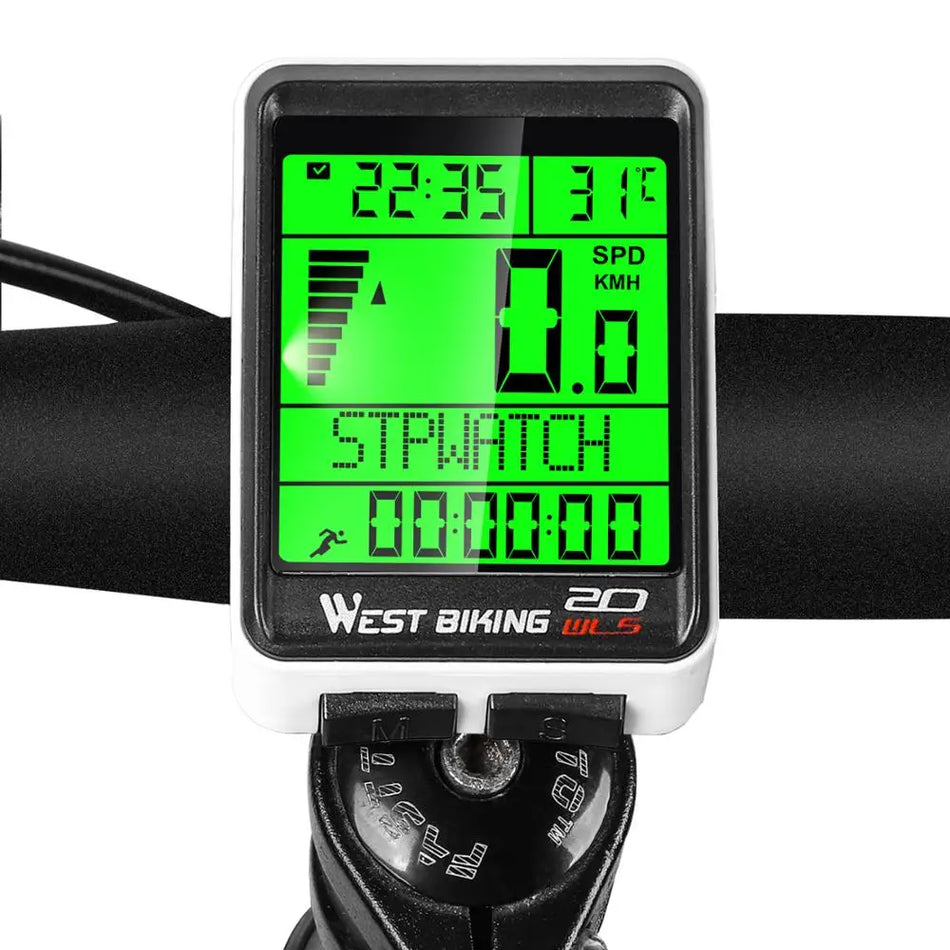 WEST BIKING LED Bike Computer Wireless Waterproof Speedometer Odometer 5 Language Cycling Computer