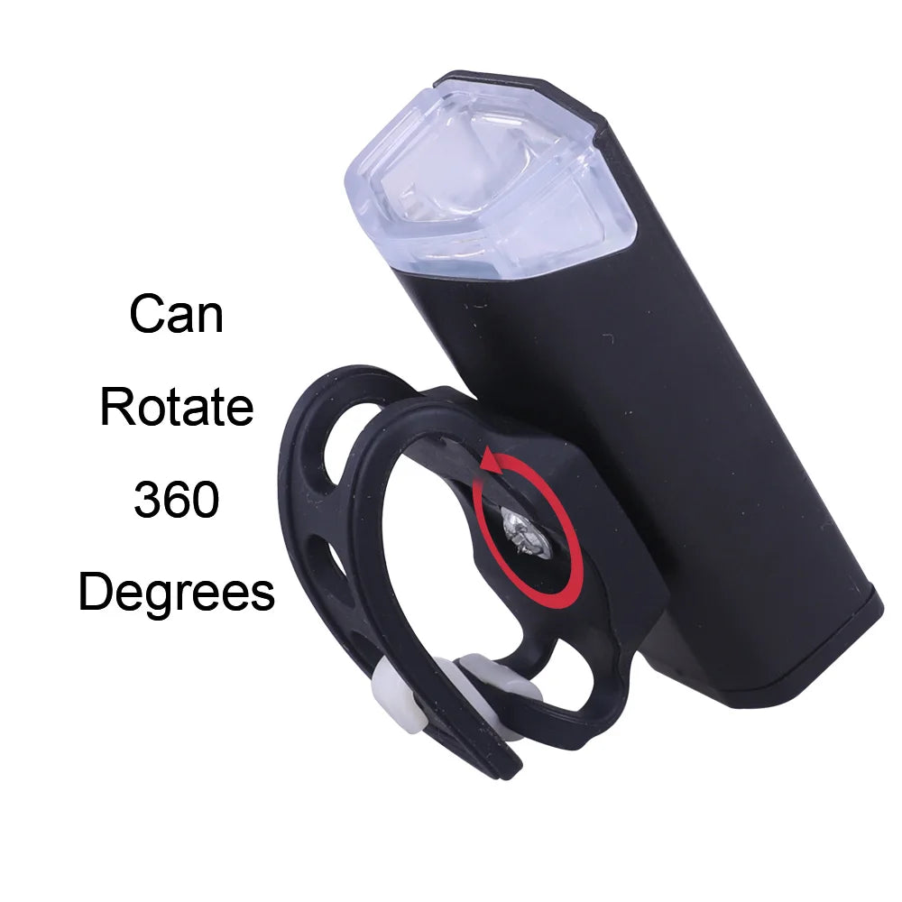 HILAND 300 Lumen Bicycle Light Rechargeable Front Handlebar LED Light Waterproof  with Handlebar Mount and Side Lights