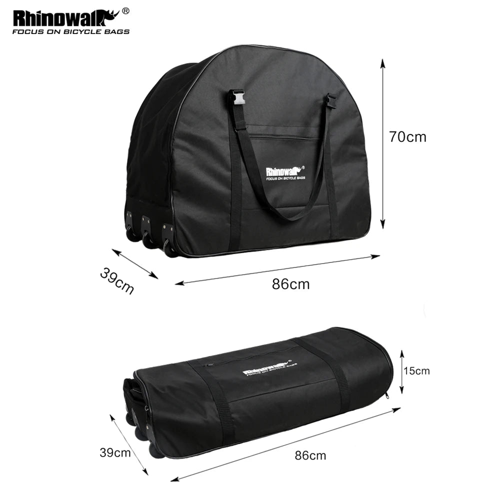 Rhinowalk 2023 Folding Rolling Bike  22" Carrying Luggage, Car Wear-resistant,  Loading Portable Transport Case Bike Storage Bag