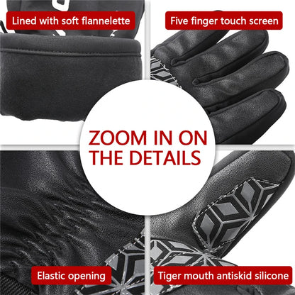 West Biking Men Women Winter Thermal Full Finger Touch Screen Reflective Waterproof / Windproof Warm Cycling Gloves