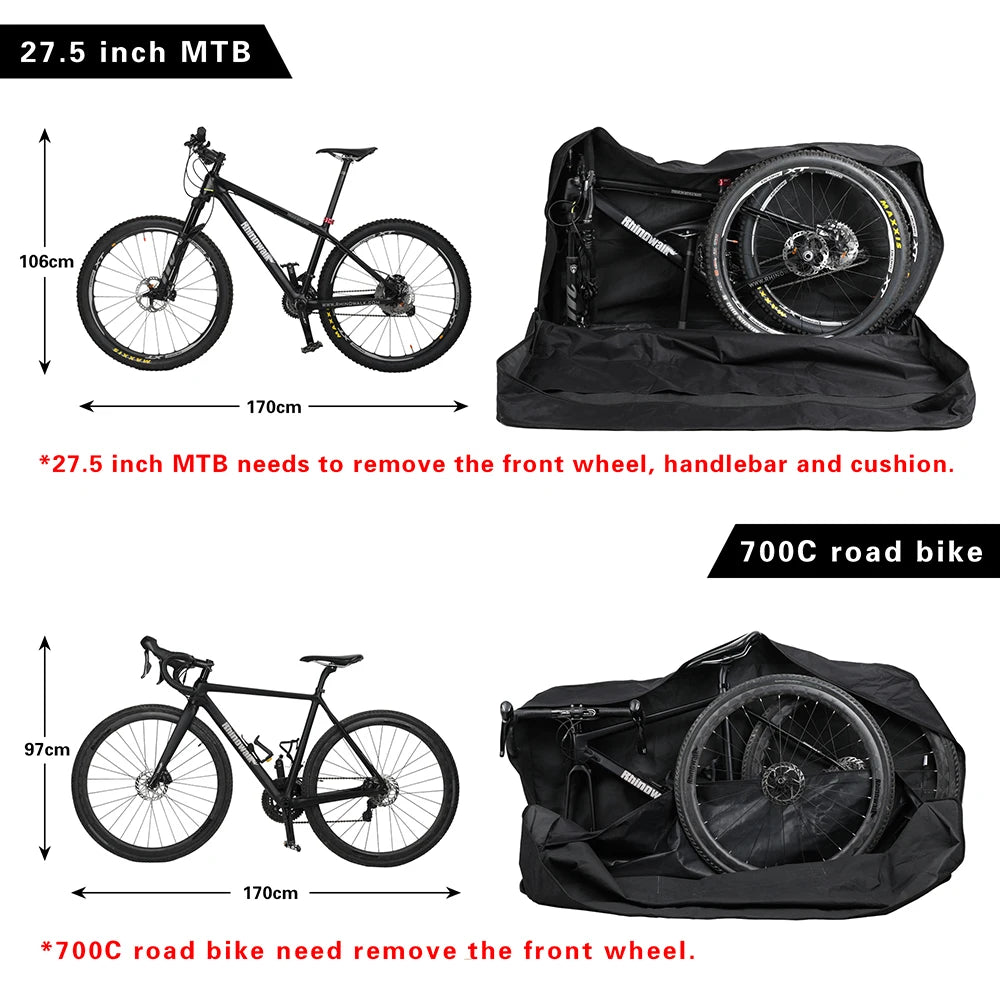 Rhinowalk RM263B New Bigycle Storage Bags Mountain Bike Carry Bag 27.5 Inch And Below Mountain Bike/700c Road Bike