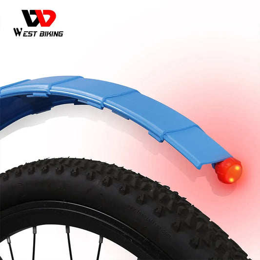 WEST BIKING Telescopic Folding Bicycle Fenders with Taillight Quick Release