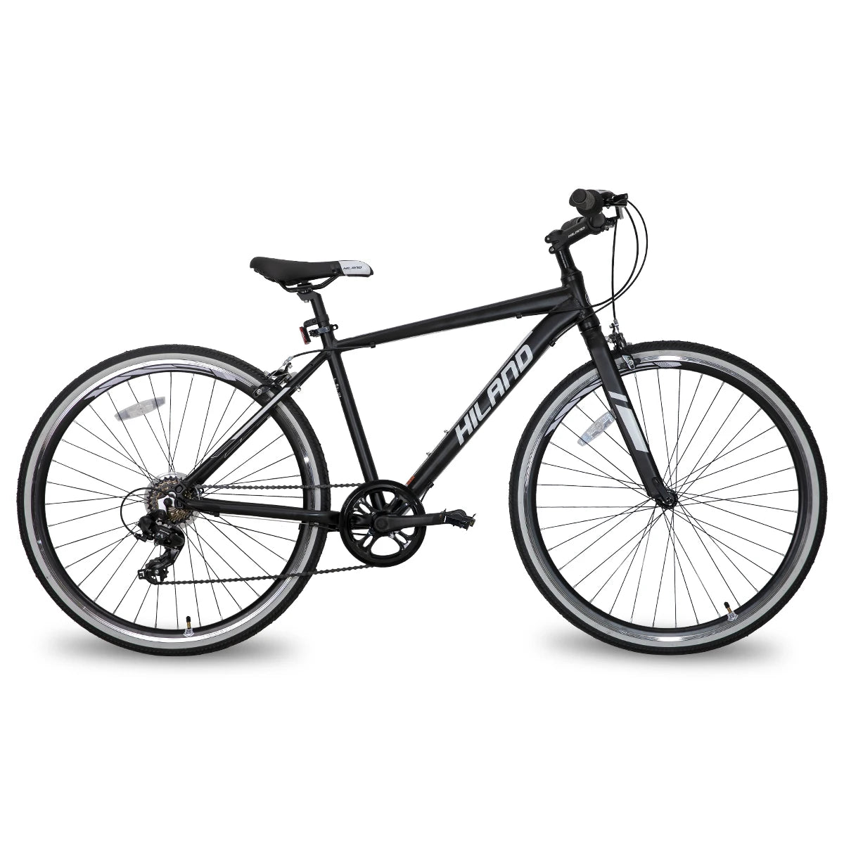 Hiland Hybrid Bike, Drivetrain 7 Speeds, 700C Wheels for Men Women Ladies Commuter Bike City Bike