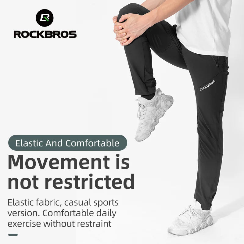 ROCKBROS Quick Drying Cycling Pants Men Women Breathable MTB Road Bike Trousers Spring Summer Sportswear Elastic Comfortable