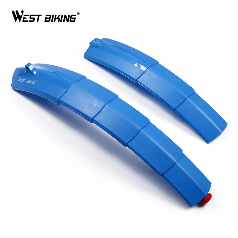 WEST BIKING Telescopic Folding Bicycle Fenders with Taillight Quick Release