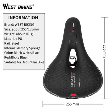 WEST BIKING MTB Bike Saddle Comfortable, Non-slip, Shock Absorption